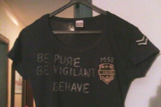 the hand-decorated uniform